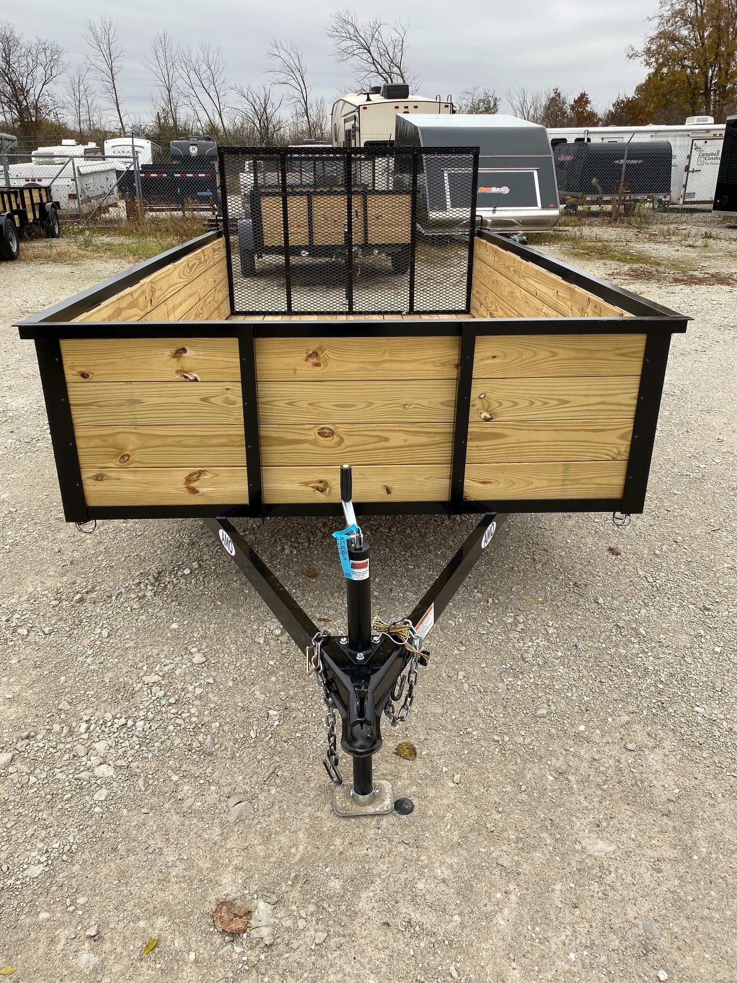 AMO 76in X 12ft Steel Utility Trailer with Ramp Gate